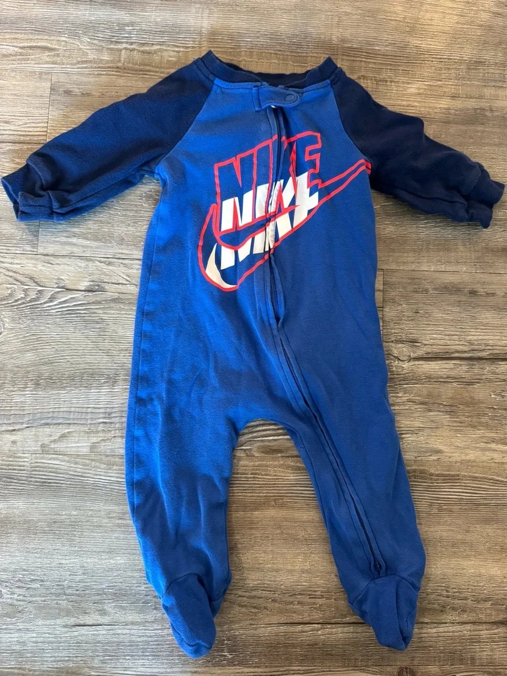 Nike Blue red and Black Baby Footed One-Piece